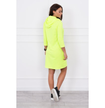 Ruha kapucnival és zsebekkel MIG8847 sárga neon
