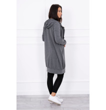 Női kapucnis zsebek MI8924 grafit