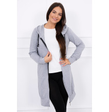 Női kapucnis zsebek MI8924 sötét szürke 