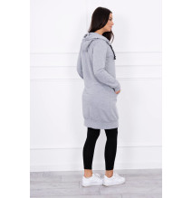 Női kapucnis zsebek MI8924 sötét szürke 