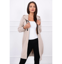 Női kapucnis zsebek MI8924 bézs