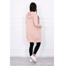 Női kapucnis zsebek MI8924 por rózsaszín