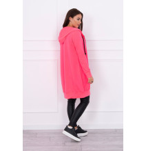 Női kapucnis zsebek MI8924 rózsaszín neon