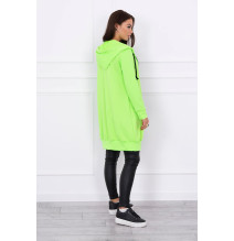 Női kapucnis zsebek MI8924 zöld neon