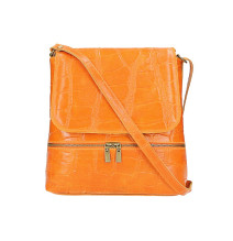 Valódi bőr válltáska 573 narancs Made in Italy