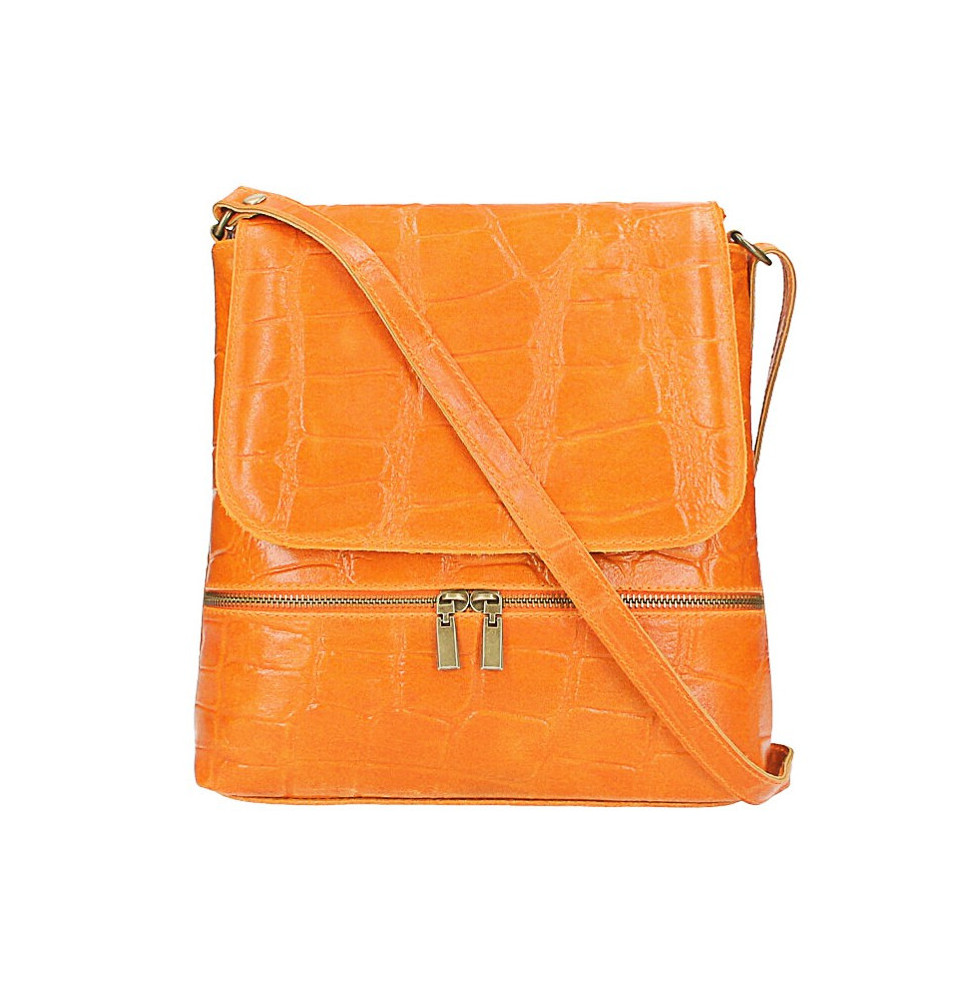 Valódi bőr válltáska 573 narancs Made in Italy