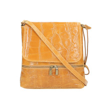 Valódi bőr válltáska 573 konyak Made in Italy