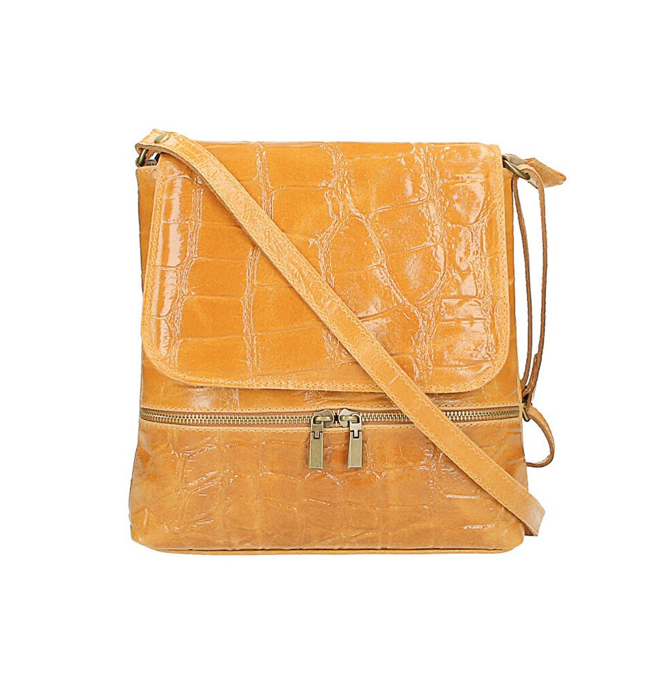 Valódi bőr válltáska 573 konyak Made in Italy