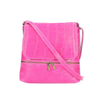 Valódi bőr válltáska 573 fukszia Made in Italy