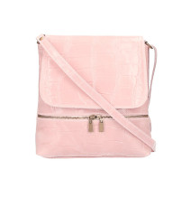 Valódi bőr válltáska 573 rózsaszín Made in Italy