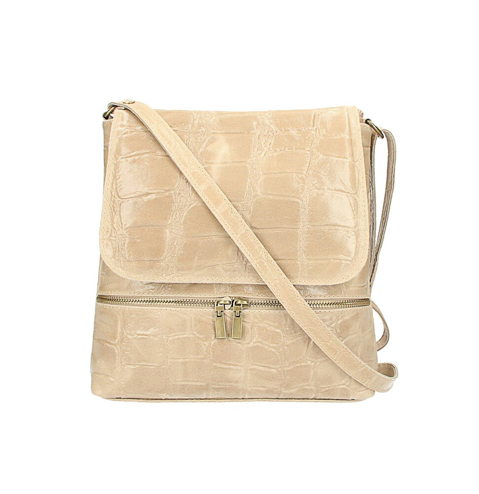 Valódi bőr válltáska 573 szürkésbarna Made in Italy