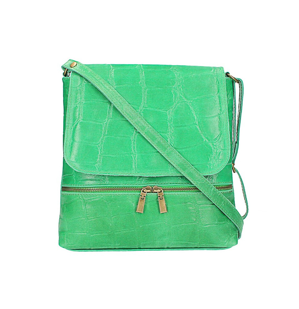 Valódi bőr válltáska 573 zöld Made in Italy