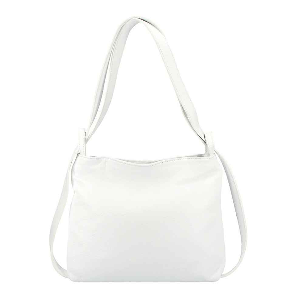 Bőr válltáska/hátizsák 575 fehér Made in Italy