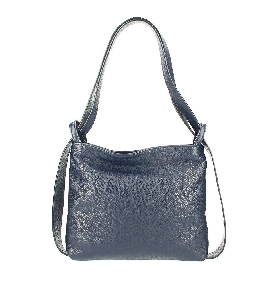 Bőr válltáska/hátizsák 575 sötétkék Made in Italy