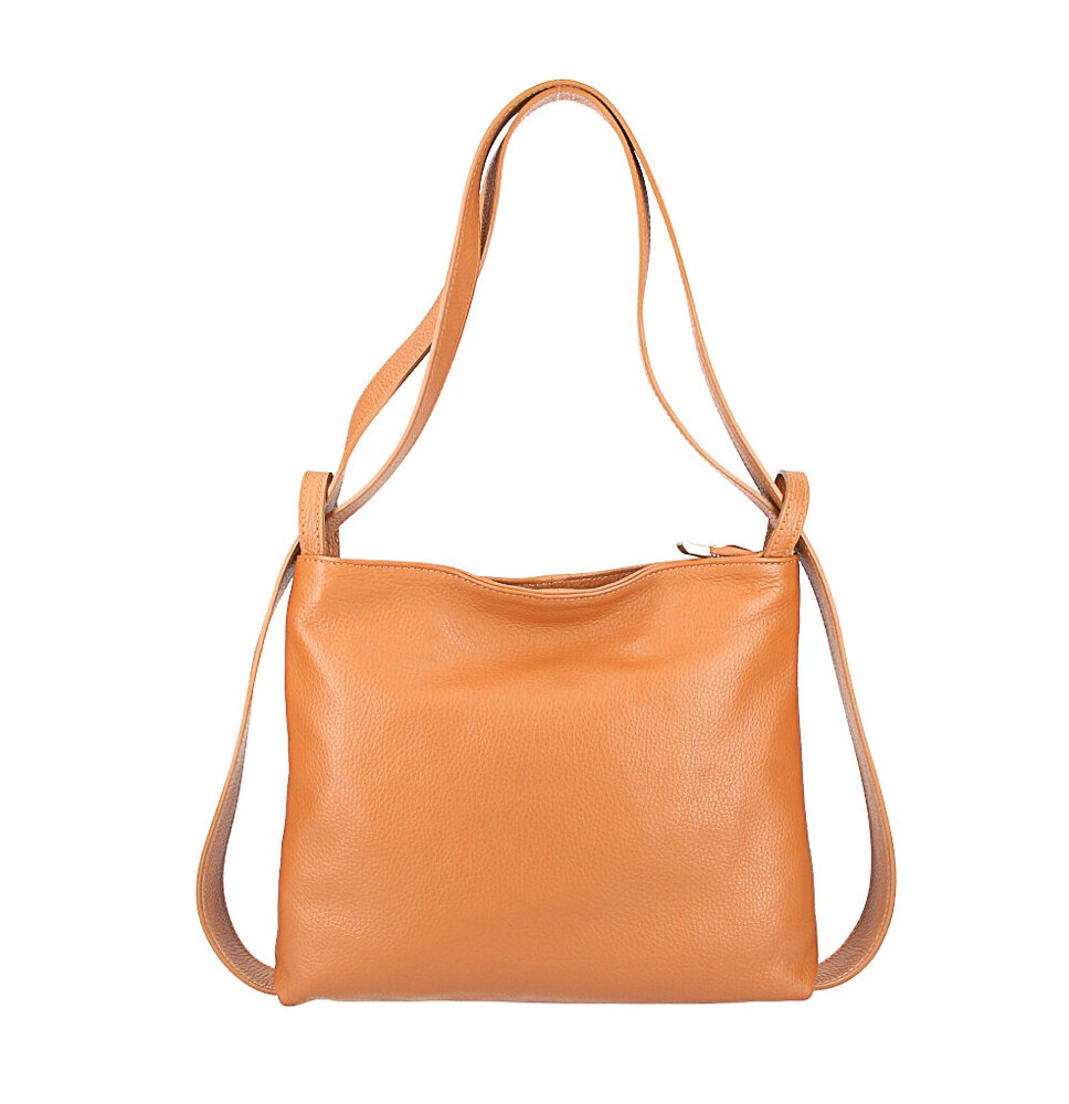 Bőr válltáska/hátizsák 575 konyak Made in Italy