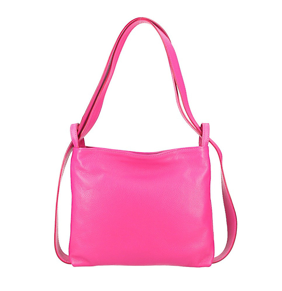 Bőr válltáska/hátizsák 575 fukszia Made in Italy