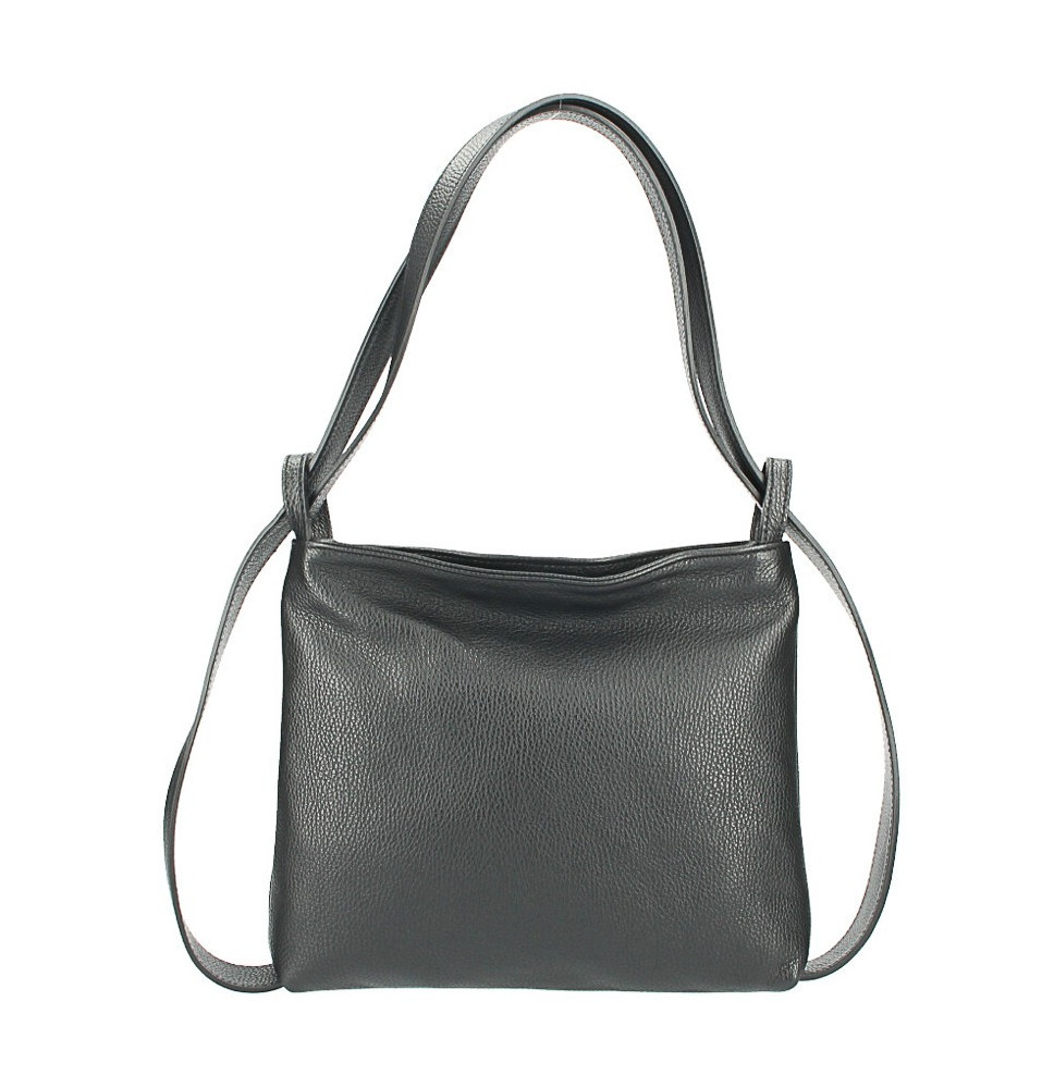 Bőr válltáska/hátizsák 575 fekete Made in Italy