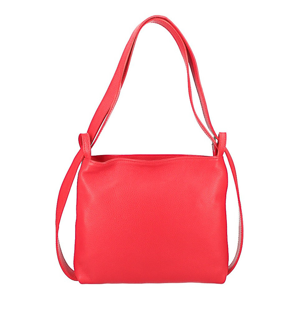 Bőr válltáska/hátizsák 575 piros Made in Italy