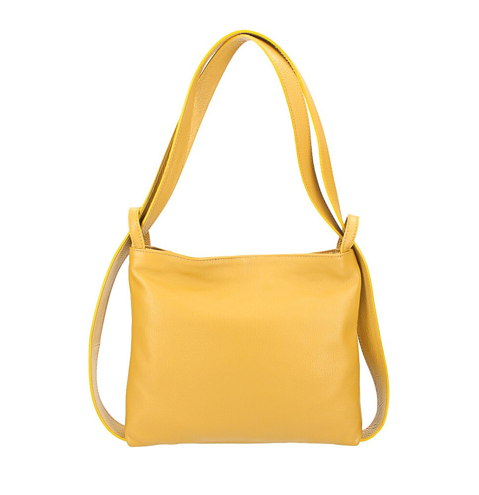 Bőr válltáska/hátizsák 575 okker Made in Italy