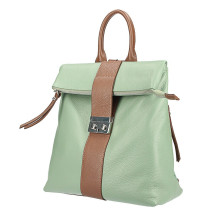 Bőr hátizsák 576 kék Made in Italy