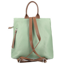 Bőr hátizsák 576 kék Made in Italy