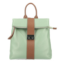 Bőr hátizsák 576 menta Made in Italy