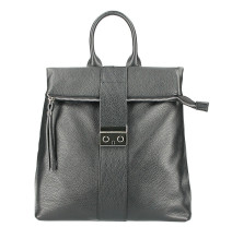 Bőr hátizsák 576 fekete Made in Italy