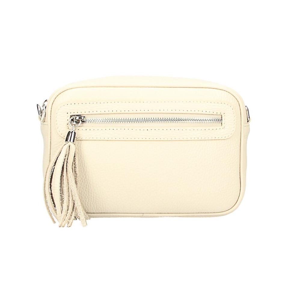 Női bőr válltáska 1220 bézs Made in Italy