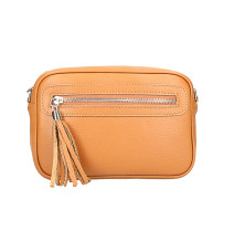 Női bőr válltáska 1220 konyak Made in Italy