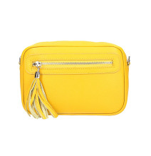 Női bőr válltáska 1220 sárga Made in Italy