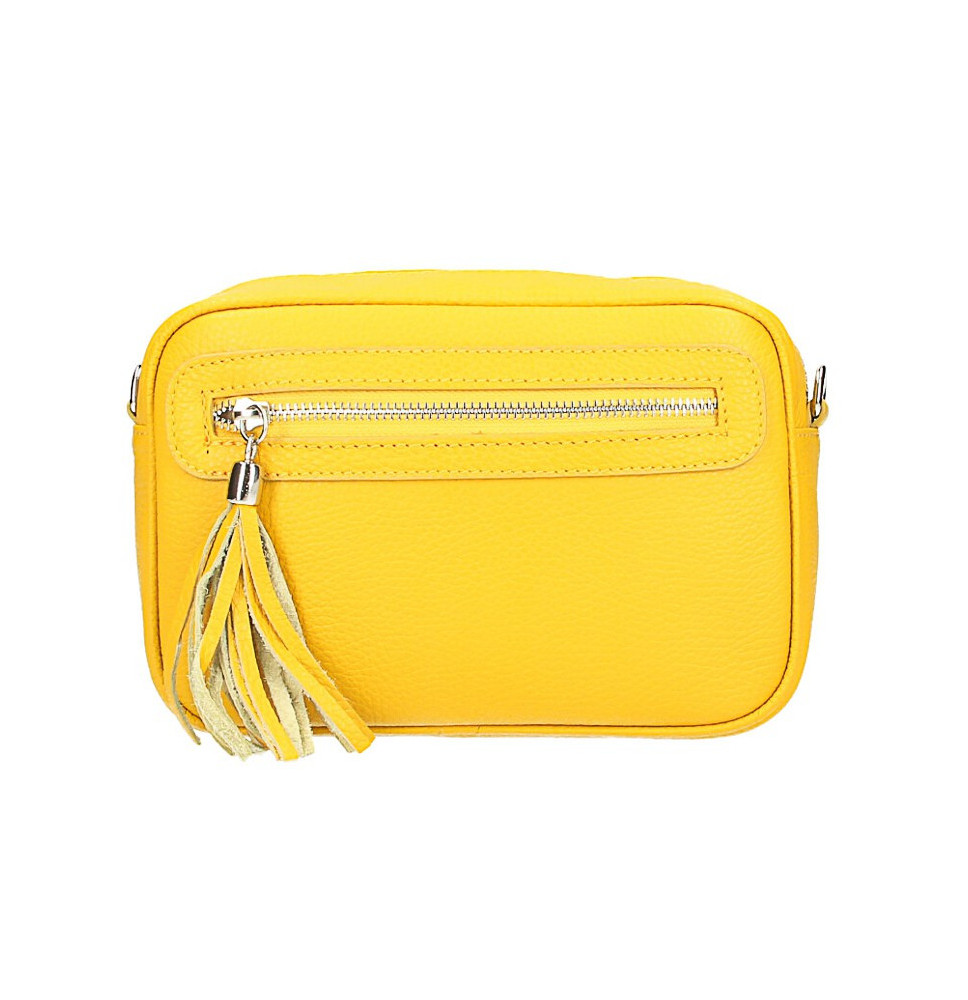 Női bőr válltáska 1220 sárga Made in Italy