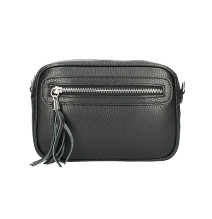 Női bőr válltáska 1220 fekete Made in Italy