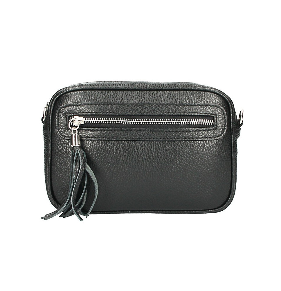 Női bőr válltáska 1220 fekete Made in Italy