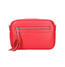 Női bőr válltáska 1220 piros Made in Italy