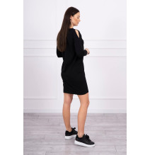 Női ruha nyomtatott formában Handle With fekete