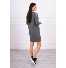 Női ruha nyomtatott formában Handle With grafit