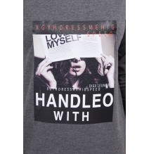 Női ruha nyomtatott formában Handle With grafit