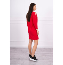 Női ruha nyomtatott formában Handle With piros