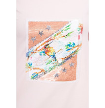 Női ruha grafika Madár 3D por rozsaszín