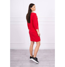 Női ruha grafika Madár 3D piros