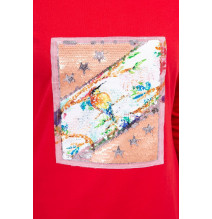 Női ruha grafika Madár 3D piros