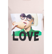 Női ruha Love bézs