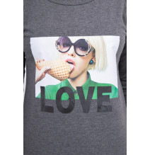 Női ruha Love grafit