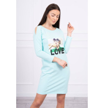 Női ruha Love menta