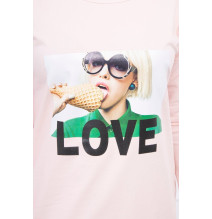 Női ruha Love por rózsaszín