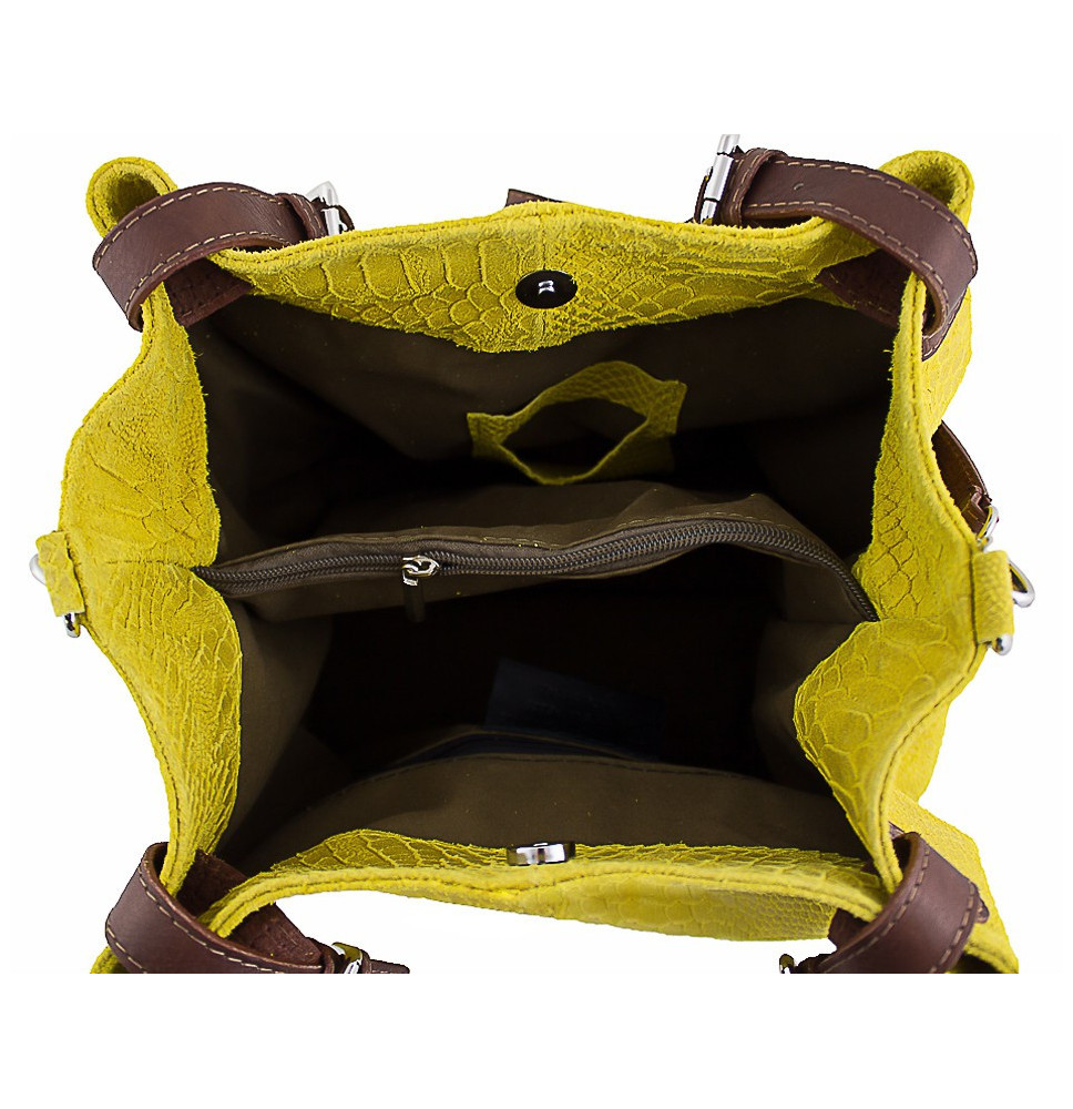 Bőr kézitáska nyomtatási táska 35 sötétzöld