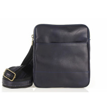Férfi bőr válltáska 383 kék