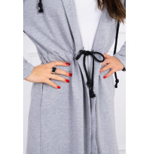 Kardigán hosszabb háttal MI8998 szürke