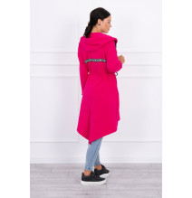Kardigán hosszabb háttal MI8998 fukszia