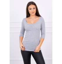 Póló, kerek nyakkivágással, MI8832 szürke